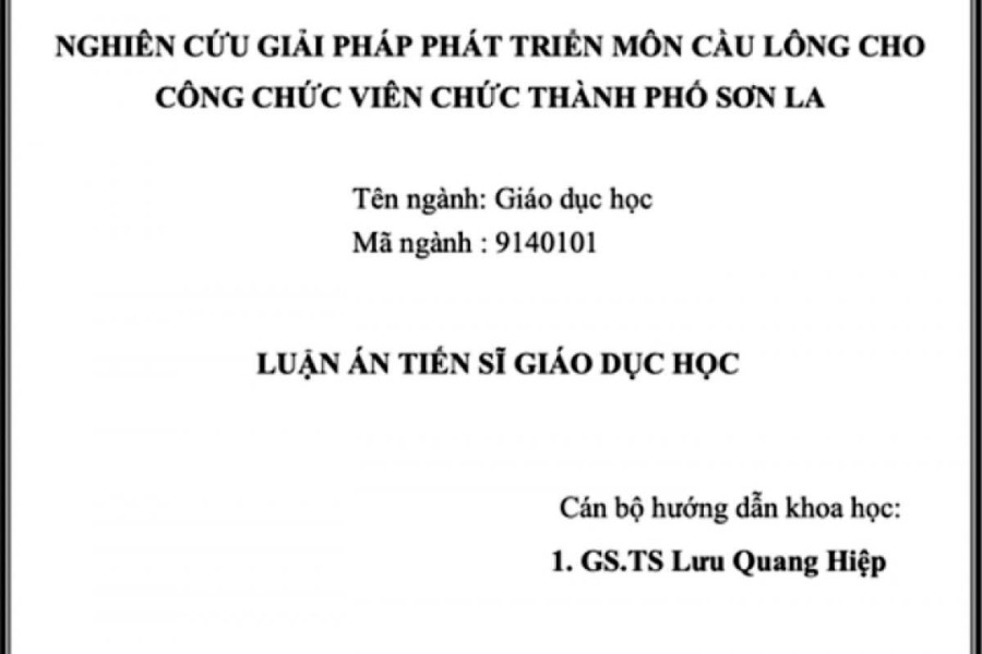 Ồn ào luận án 'tiến sĩ cầu lông', Bộ GD-ĐT lên tiếng