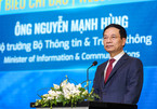 Bộ trưởng Nguyễn Mạnh Hùng phát biểu tại Hội thảo - Triển lãm quốc tế Ngày ATTT Việt Nam 2021