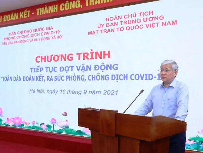 Phát động tiếp tục đợt vận động “Toàn dân đoàn kết, ra sức phòng, chống dịch COVID-19