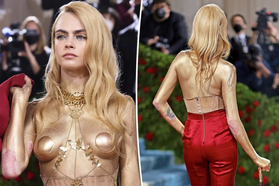 Phong cách táo bạo của siêu mẫu cởi trần lên thảm đỏ