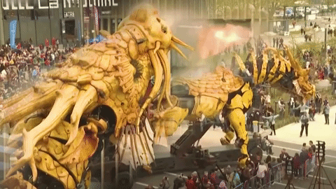 Robot ngựa rồng 45 tấn nhả khói, phun lửa khiến dân tình choáng ngợp