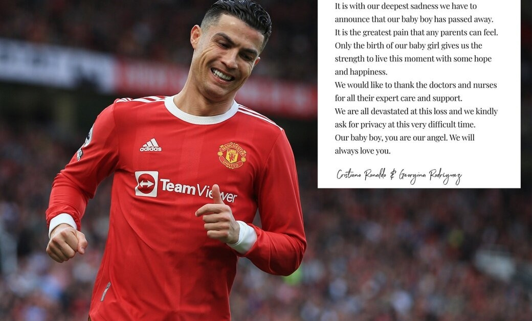 Ronaldo is sad because his newborn son has passed away