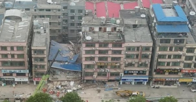 House collapse in China, more than 60 people trapped and lost contact