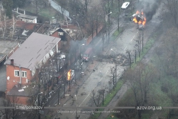Video đoàn xe của Nga bị Ukraine phục kích tại 'chảo lửa' Mariupol
