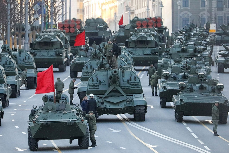 Watch Russia rehearse a military parade to celebrate Victory Day over fascism