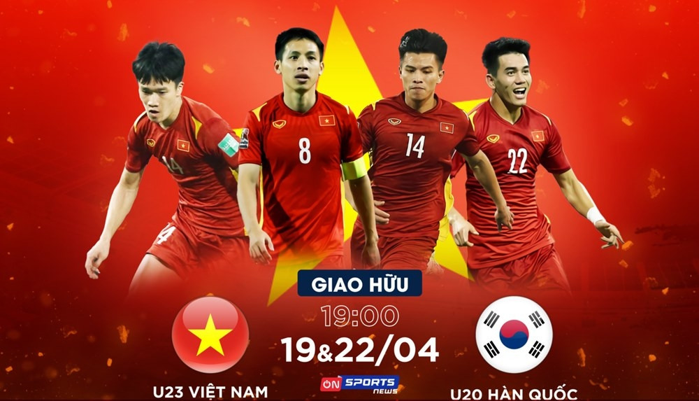 Where to watch live football U23 Vietnam vs U20 Korea?