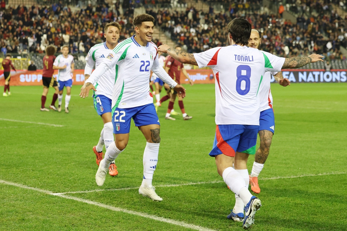  Italy đánh bại Bỉ giành vé tứ kết Nations League