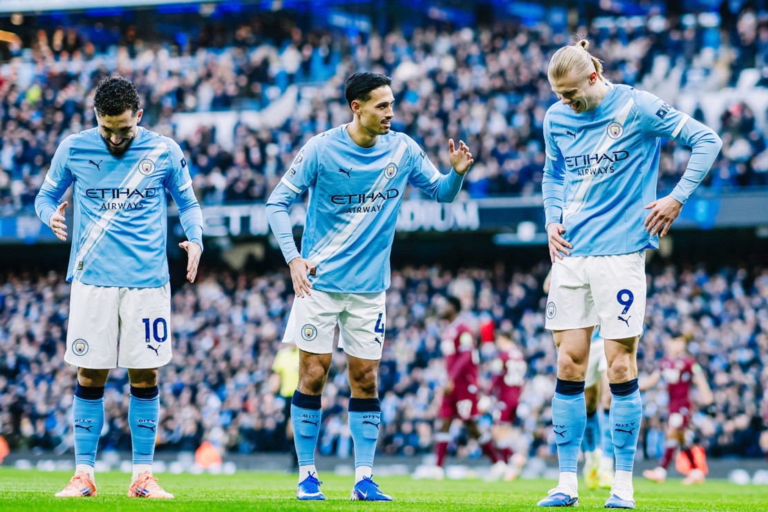 Trực tiếp Man City 2-0 West Ham: Haaland và Reijnders nhảy múa (H2)