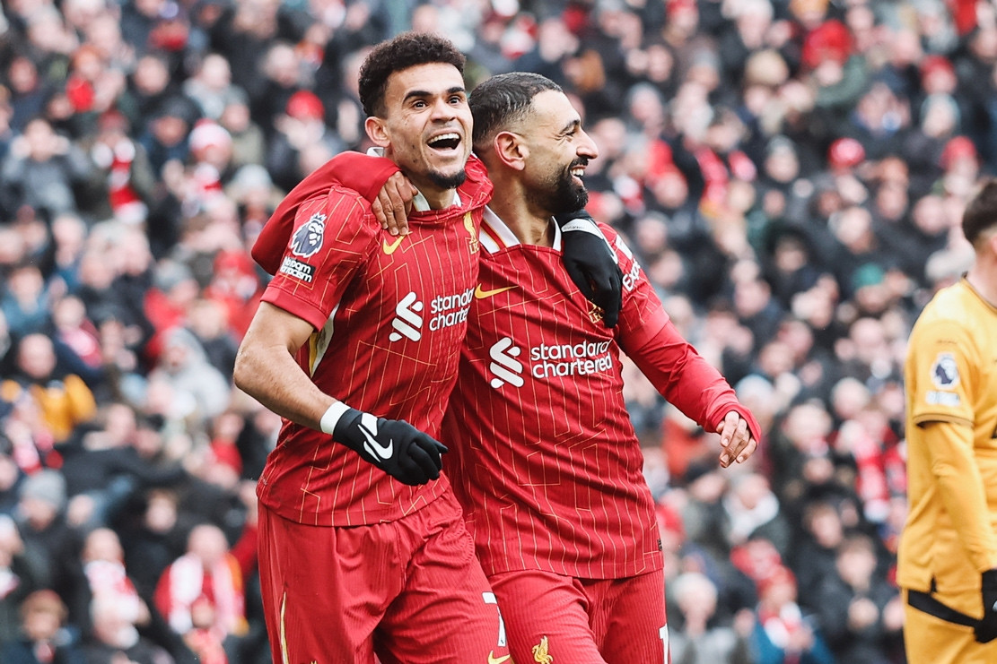  Trực tiếp bóng đá Liverpool 1-0 Wolves: Luis Diaz lập công (H1)