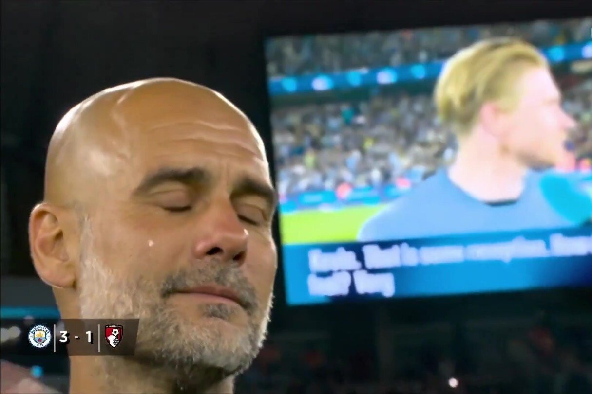 Pep Guardiola bật khóc trong lễ chia tay De Bruyne