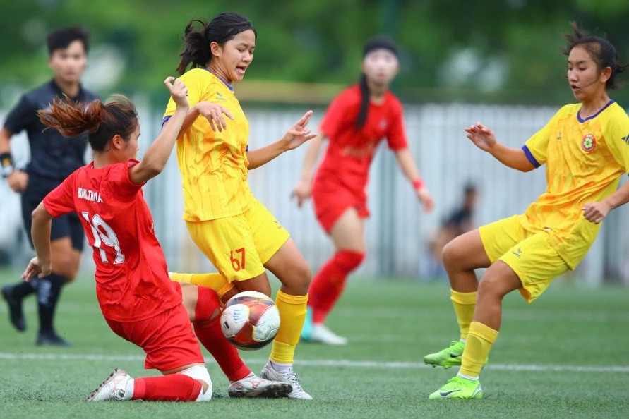 Giải U16 nữ Quốc gia: Hà Nội và Hà Nam bị chia điểm