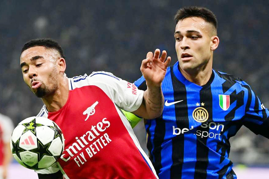 Gabriel Jesus lập cú đúp, Arsenal thổi bay Inter Milan