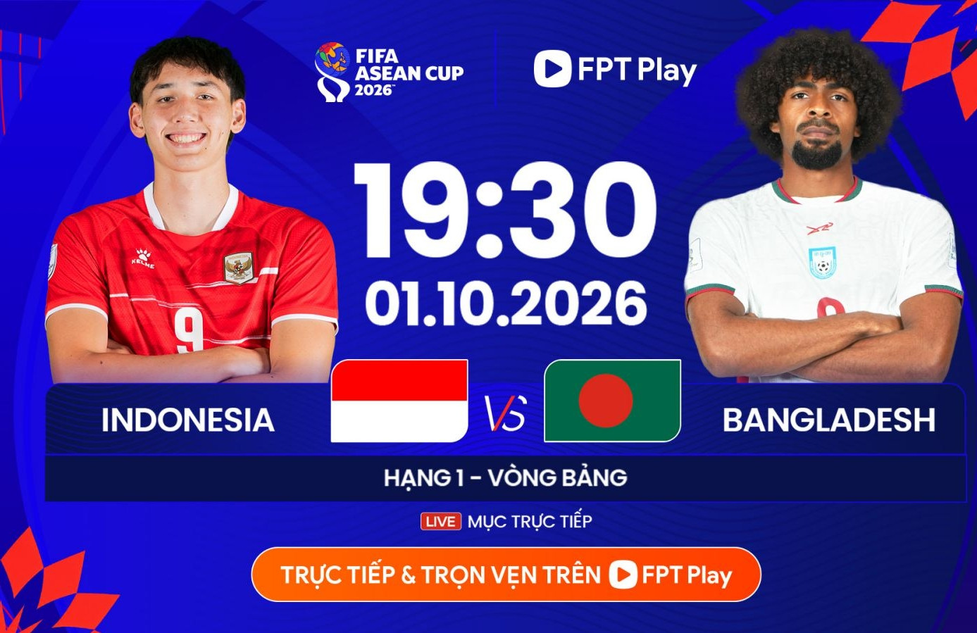 Link xem trực tiếp FIFA ASEAN Cup 2026 hôm nay 1/10