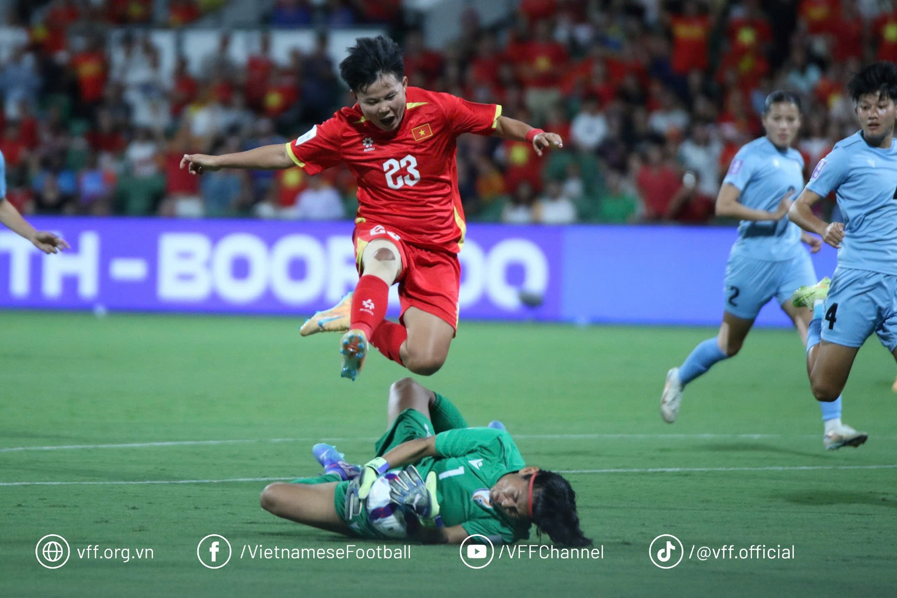 Highlights nữ Việt Nam 2-1 nữ Ấn Độ: Vỡ òa bàn thắng phút 90+4