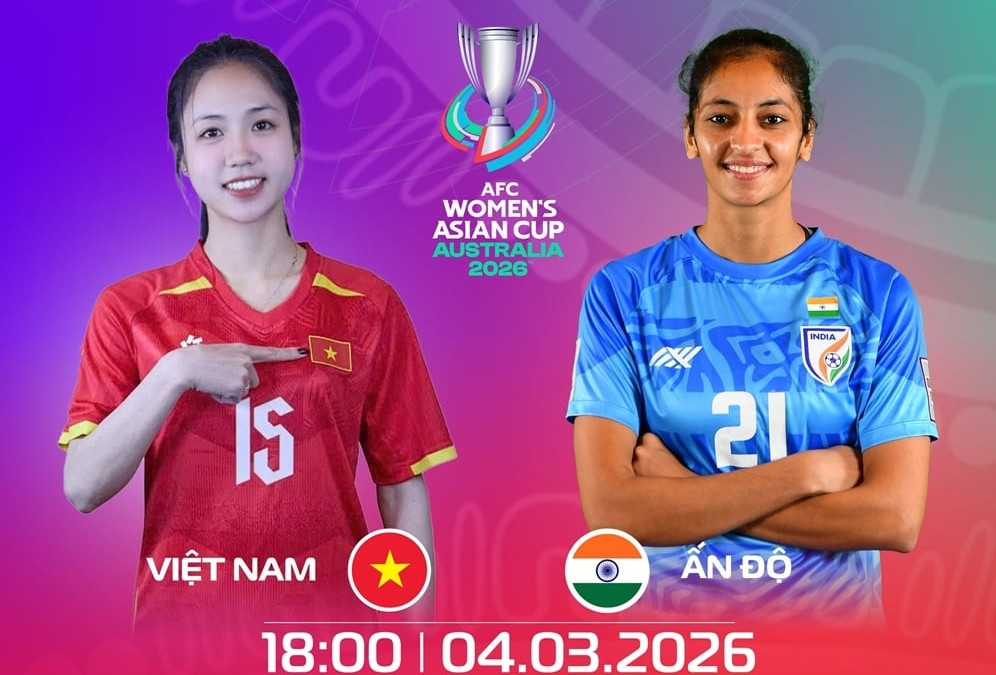 Link xem trực tiếp bóng đá nữ Việt Nam vs Ấn Độ: VCK Asian Cup 2026