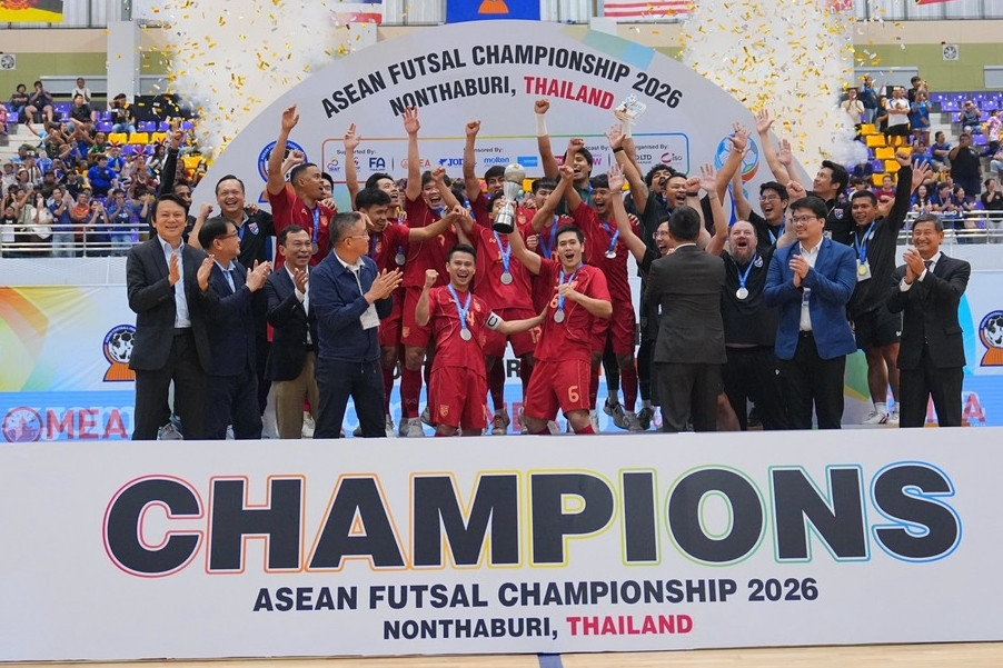 Thái Lan đòi nợ Indonesia, vô địch futsal Đông Nam Á 2026