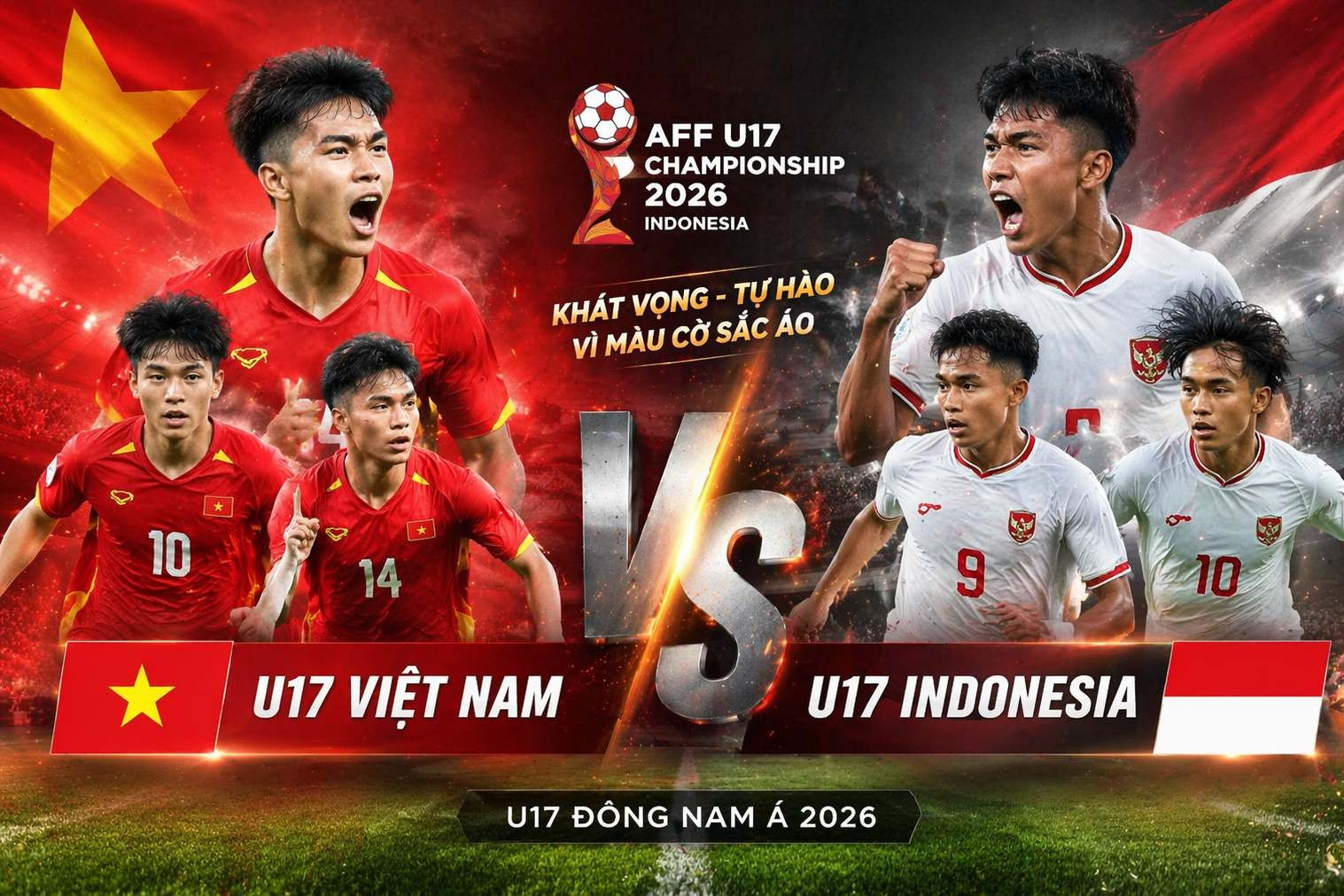 Trực tiếp bóng đá U17 Việt Nam vs U17 Indonesia: Bán kết vẫy gọi