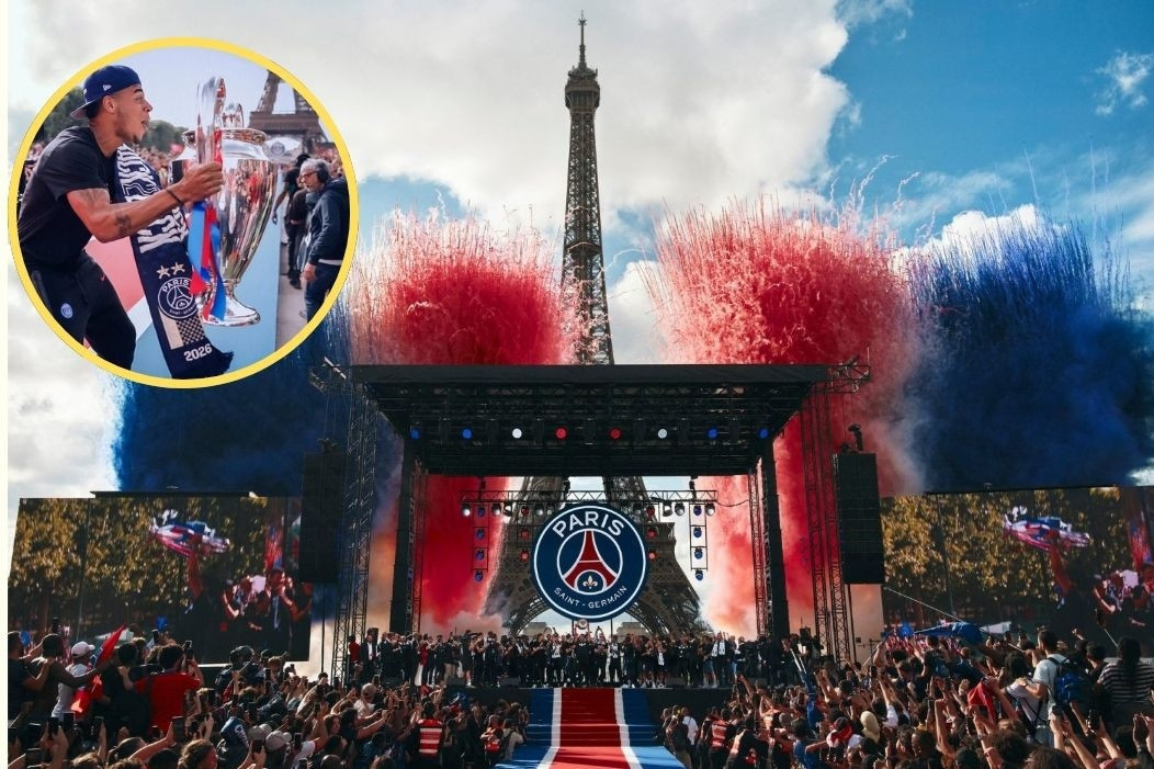 PSG rước Cúp Champions League giữa biển người Paris