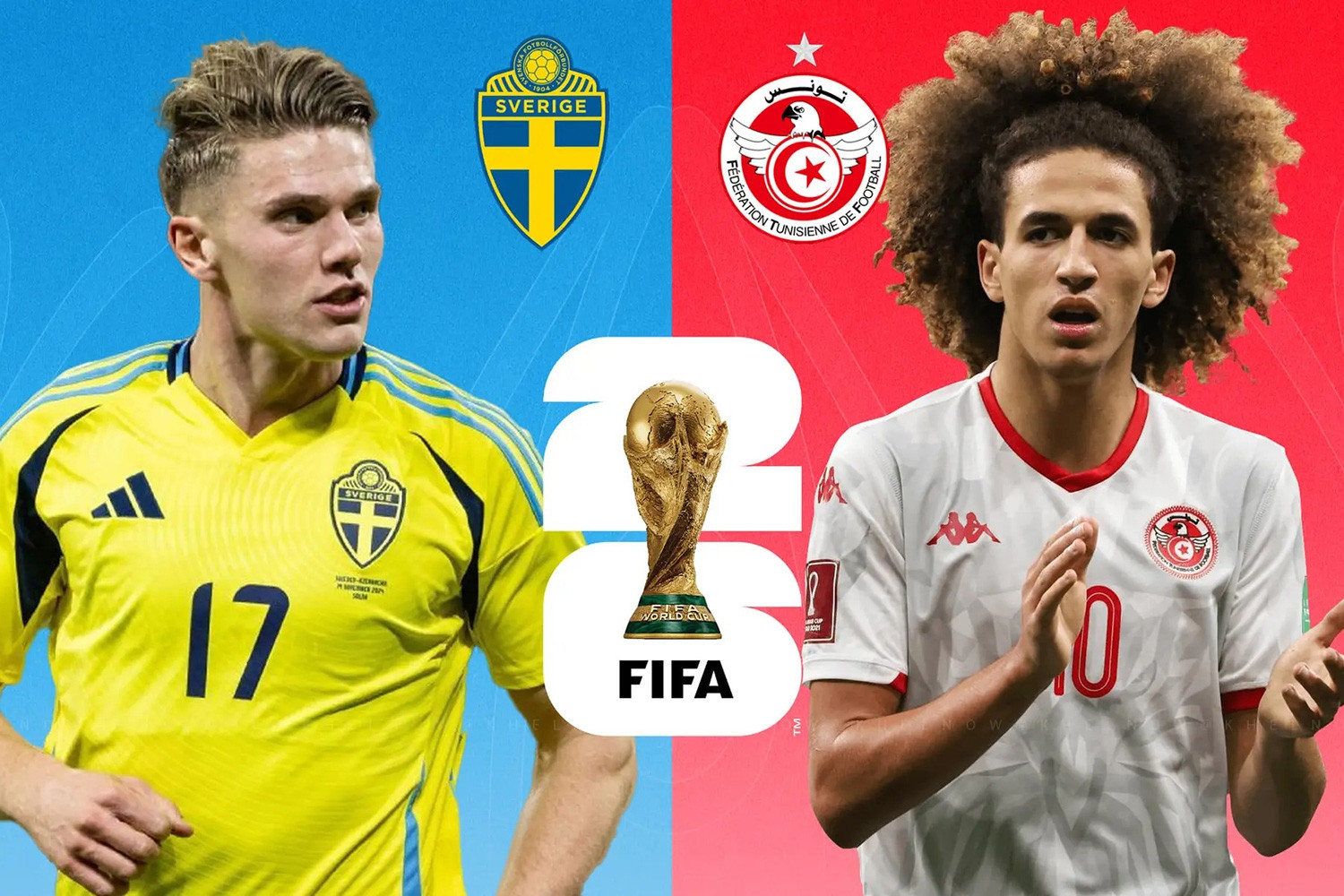 Trực tiếp bóng đá Thụy Điển vs Tunisia, 9h ngày 15/6
