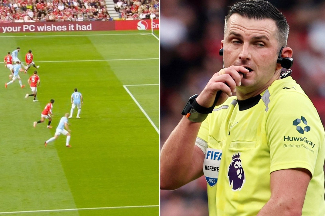 Trọng tài nhận sai khi xác định bàn thắng trận MU vs Man City
