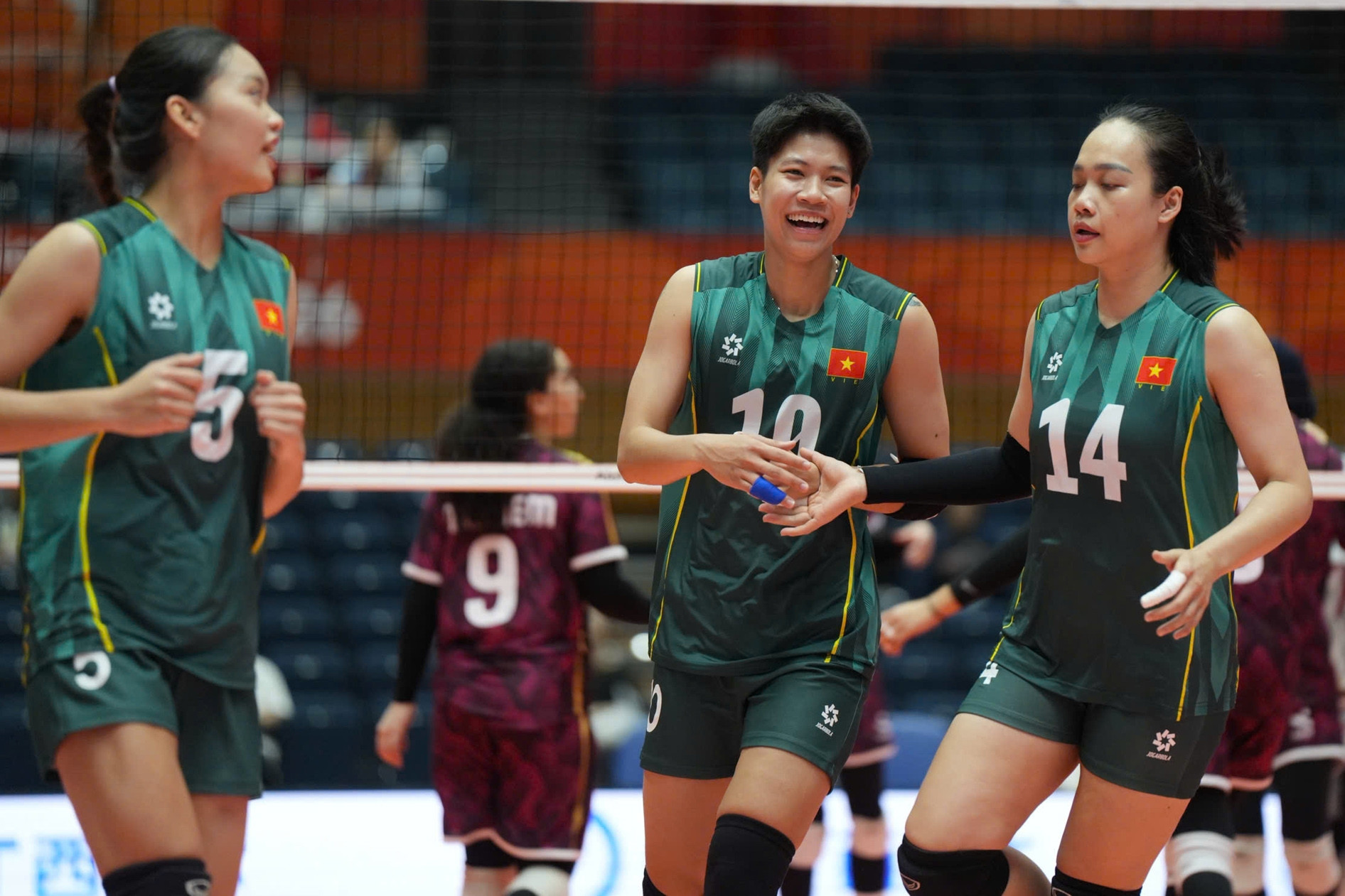 Trực tiếp bóng chuyền nữ Asiad Việt Nam 2-0 Qatar: Thắng áp đảo