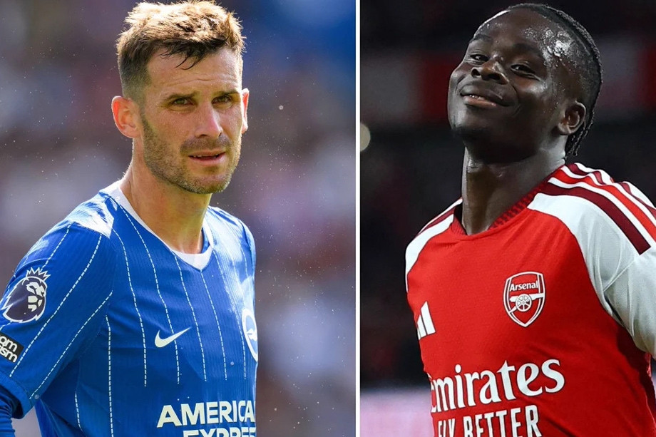 Trực tiếp bóng đá Brighton vs Arsenal: Vòng 5 Ngoại hạng Anh