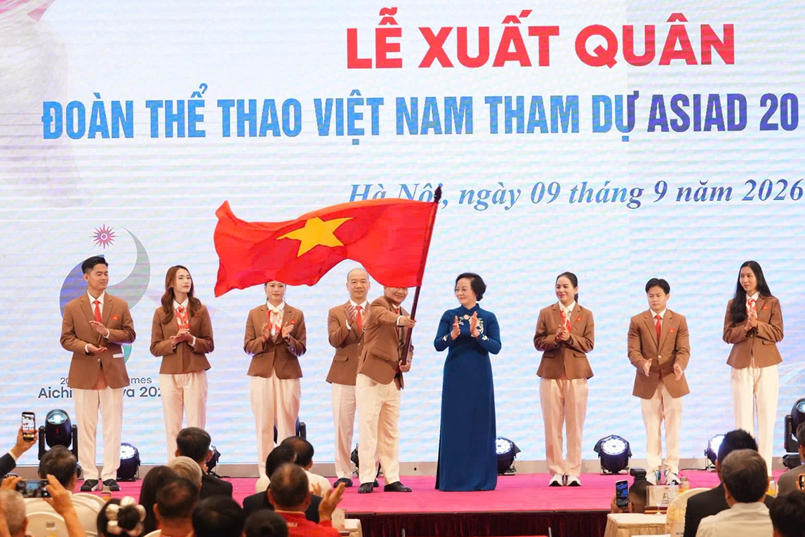 Đoàn Thể thao Việt Nam tưng bừng xuất quân dự Asiad