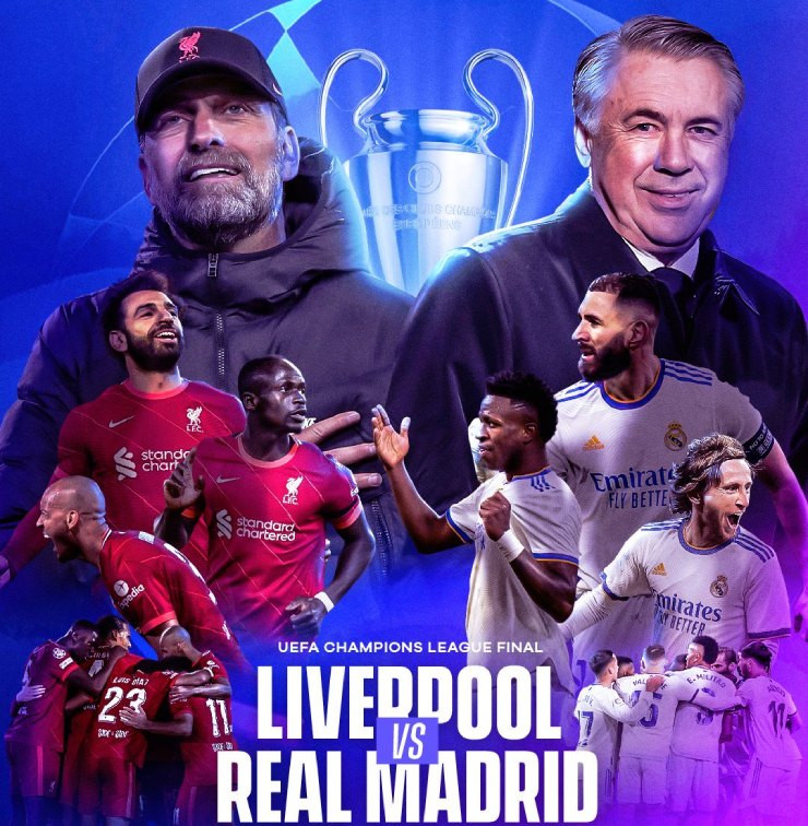 Đối thủ của thầy trò HLV Carlo Ancelotti ở trận chung kết là Liverpool. Đây là màn tái hiện trận chung kết Champions League 2017/18.