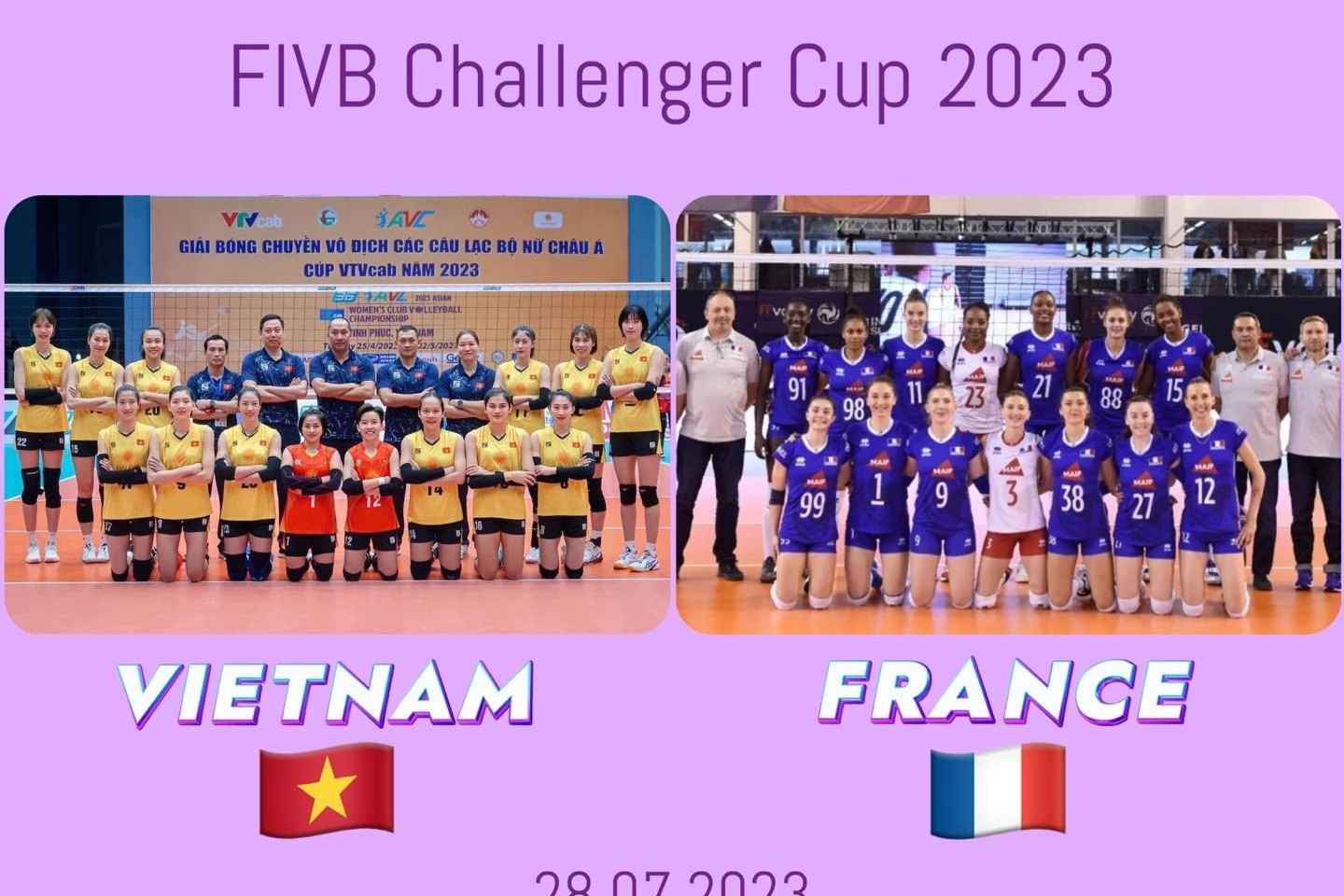Lịch thi đấu bóng chuyền nữ Việt Nam tại FIVB Challenger Cup 2023
