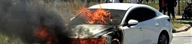 Cháy xe Mazda3 khi lái thử sau khi sửa lỗi ngập nước ở Hà Tĩnh