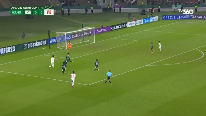 Video Đình Bắc ghi tuyệt phẩm xé lưới U23 Ả Rập Xê Út