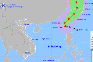 Bão Krathon vào Biển Đông thành bão số 5, giật trên cấp 17