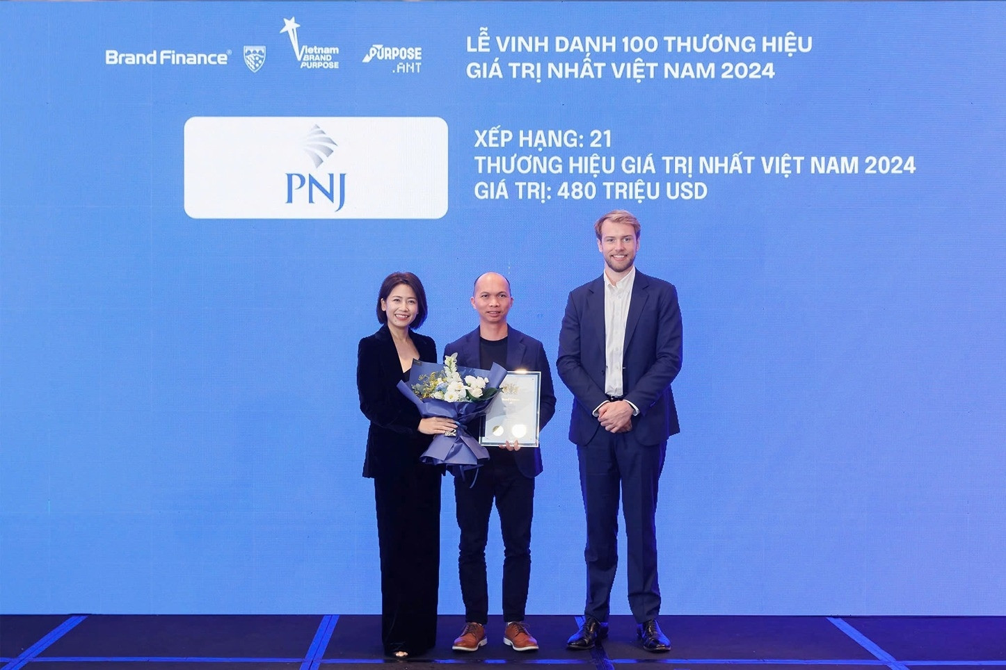 PNJ thăng hạng trong top 100 thương hiệu giá trị nhất Việt Nam