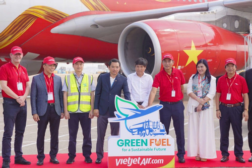 Vietjet khai thác chuyến bay sử dụng nhiên liệu hàng không bền vững