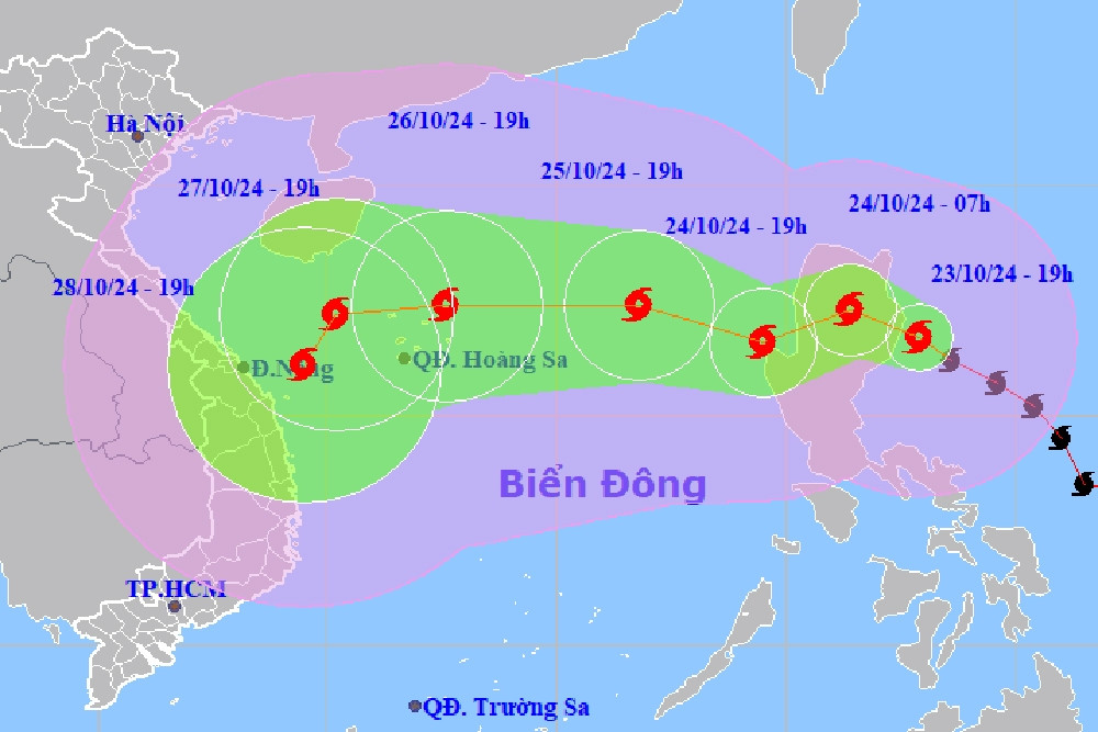 Bão Trà Mi Diễn Biến Phức Tạp, Động Vào Biển Đông Và Hướng Về Quần Đảo Hoàng Sa