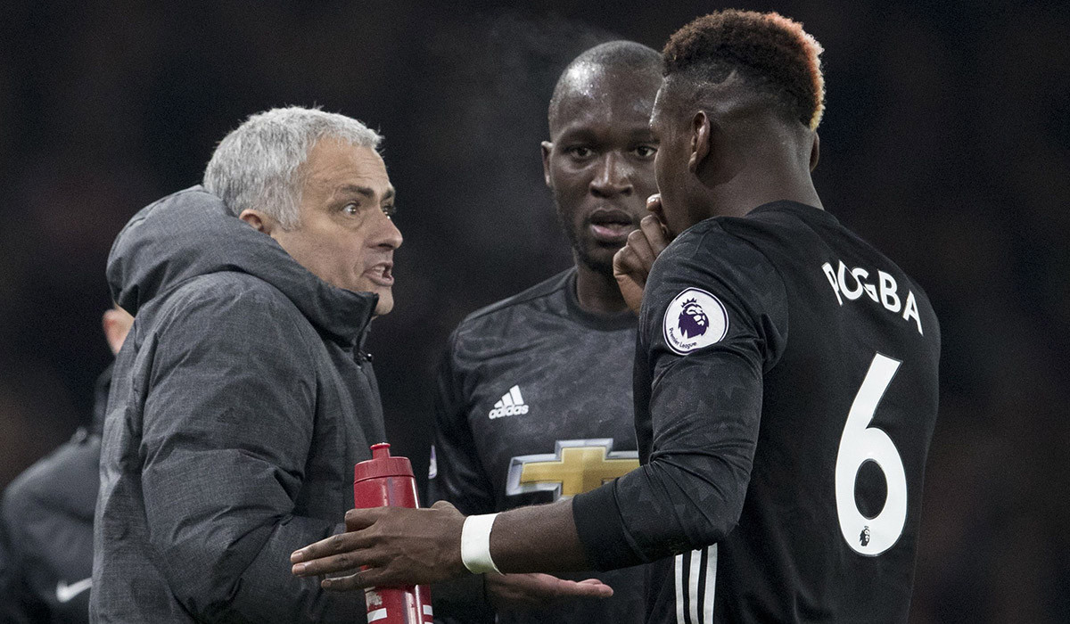 Jose Mourinho Paul Pogba. Shutterstock
