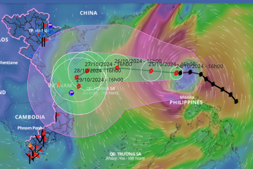 Bão số 6 khả năng gặp 'khắc tinh' không khí lạnh, hướng di chuyển bất thường
