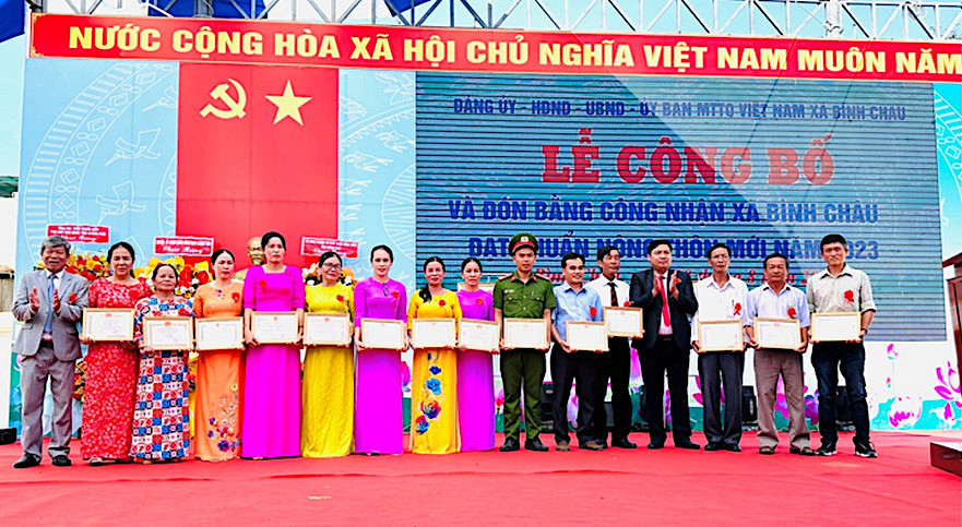 Xã Bình Châu về đích nông thôn mới