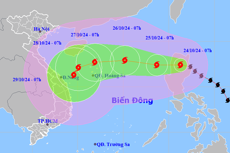 Bão Trà Mi vào Biển Đông, diễn biến rất khó lường