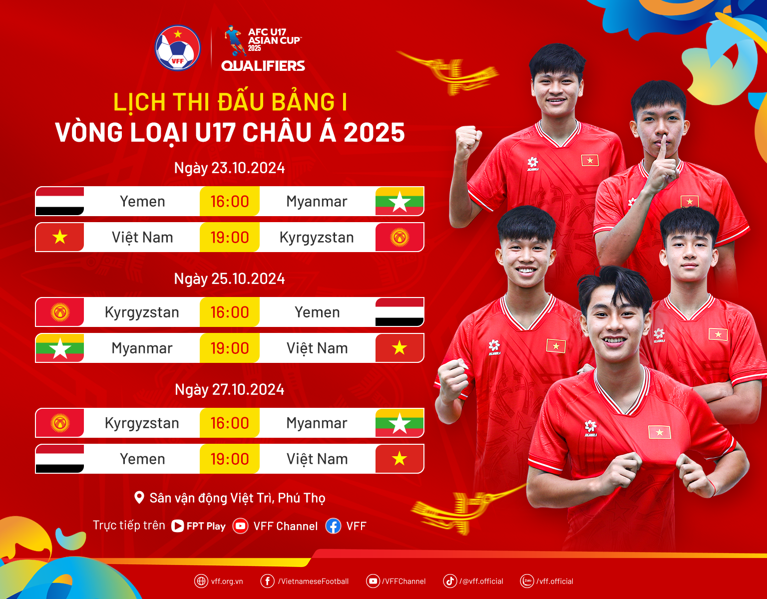Nhận định U17 Việt Nam vs U17 Myanmar: Phải thắng! Poster LichThiDau AFCU17Q BangI 1.png