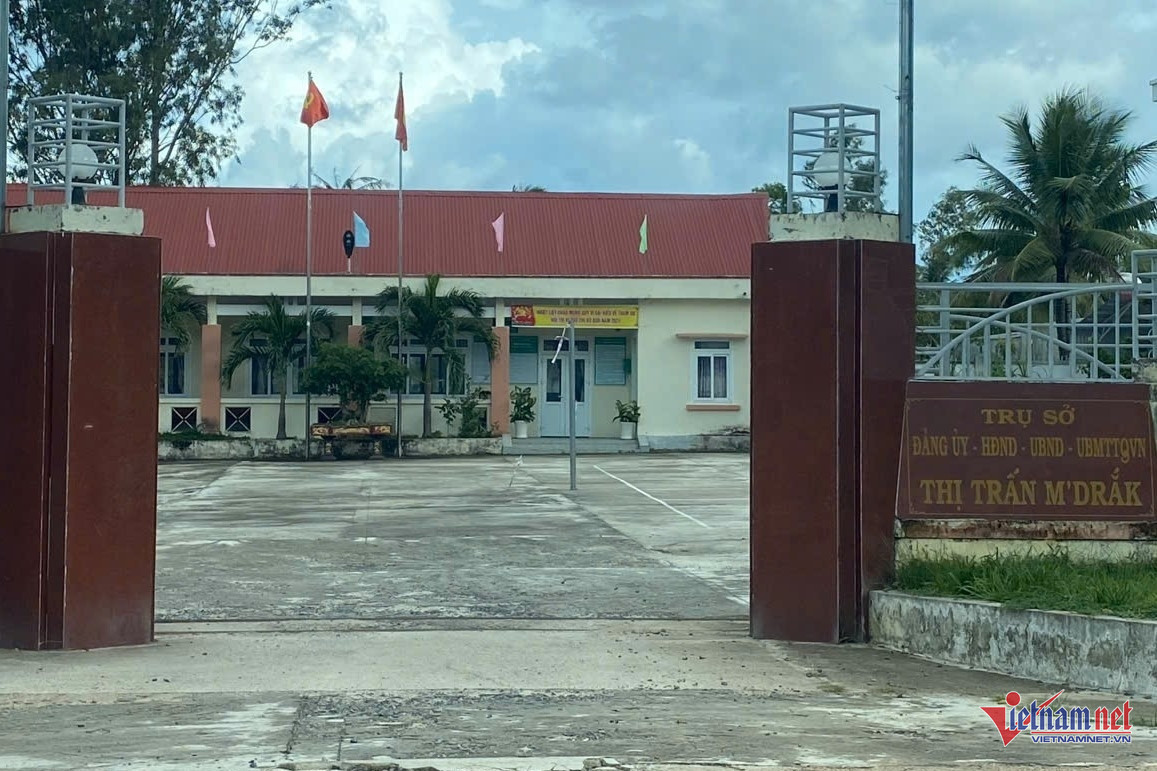 Trụ sở UBND thị trấn M'Đrắk. Ảnh: Hải Dương