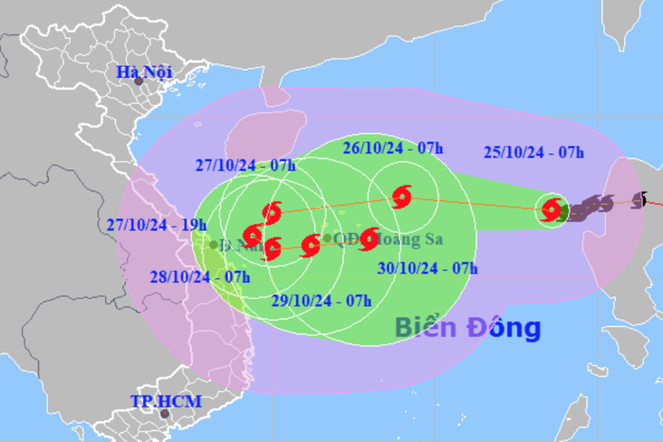 Bản tin trưa 26/10: Bão Trà Mi đi vào vùng biển Trung Trung Bộ, 6 tỉnh mưa lớn