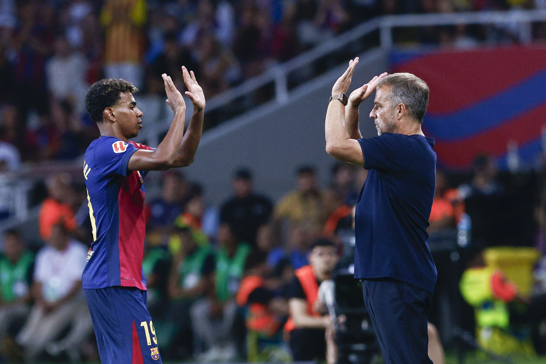 Hansi Flick Lamine Yamal. EFE