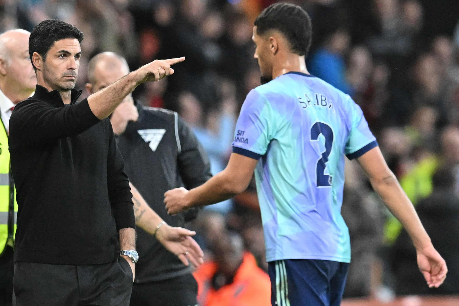 Arteta Saliba Arsenal. Shutterstock