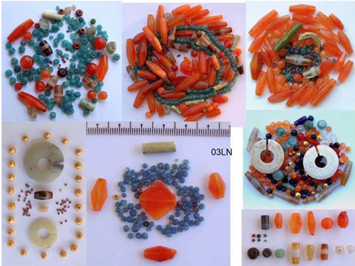 Một số hiện vật được khai quật trong bộ sưu tập trang sức vàng ở khu mộ táng Lai NghiẢnh: BẢO TÀNG QUẢNG NAM