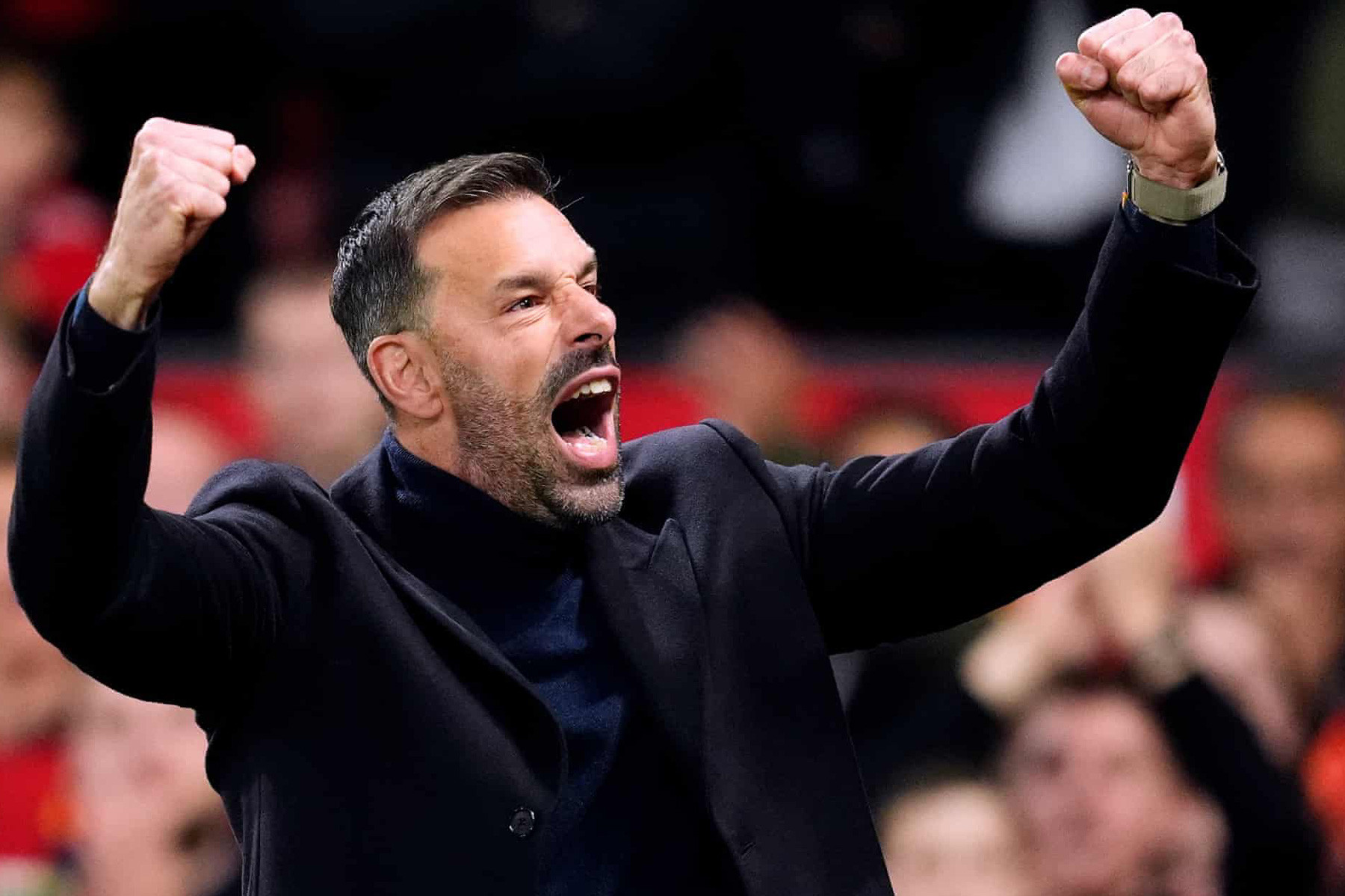 Van Nistelrooy MU Leicester. PA