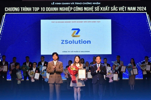 ZSolution được vinh danh Top 10 Doanh nghiệp công nghệ số xuất sắc 2024