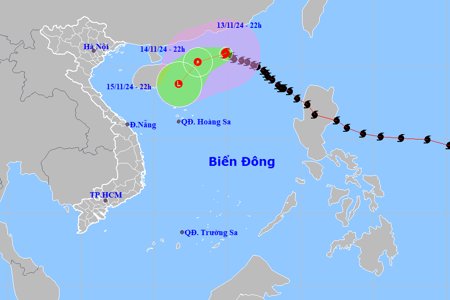 Dự báo thời tiết 14/11/2024: Bão số 8 suy yếu thành áp thấp nhiệt đới