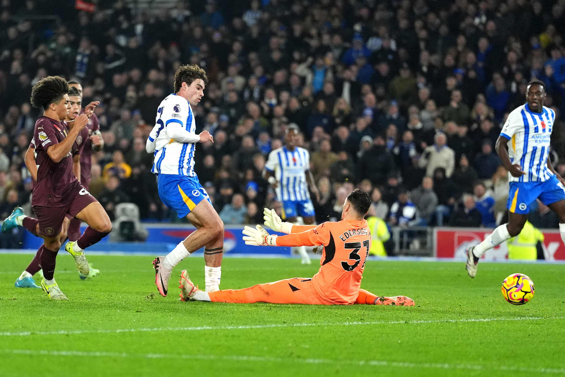 Brighton Man City. PA