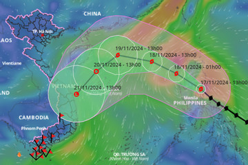 Siêu bão Man-yi có thể vào Biển Đông ngày 18/11, giảm liền 4 cấp